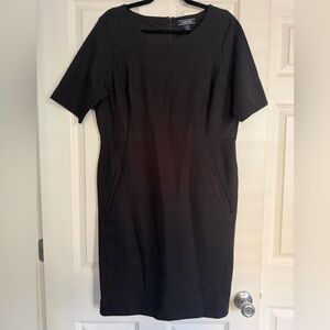 Lands' End Classic Black Midi Dress